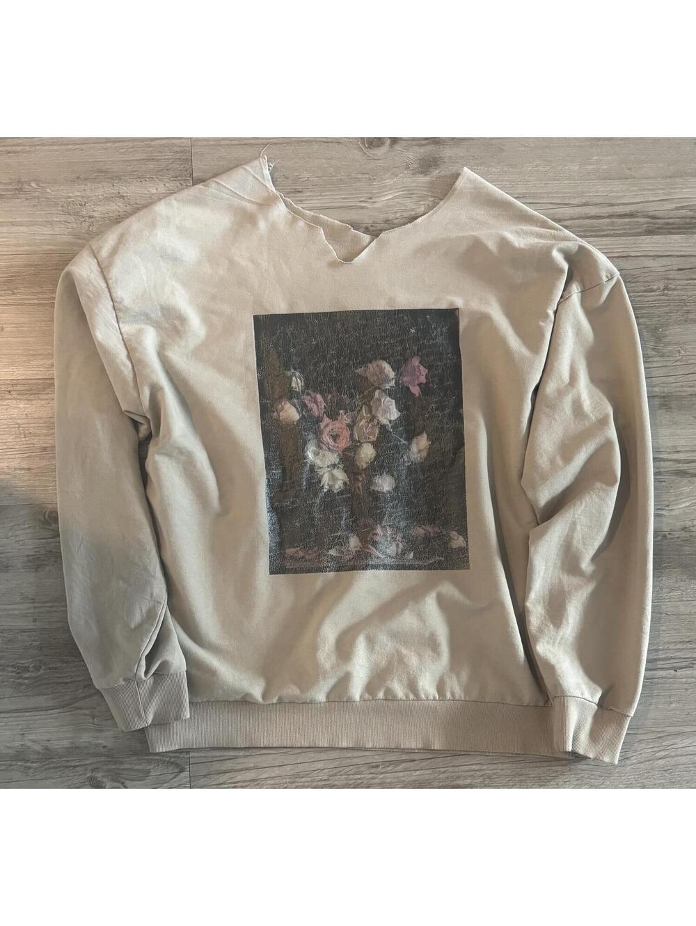 Youth Revival Graphic Beige Sweatshirt
